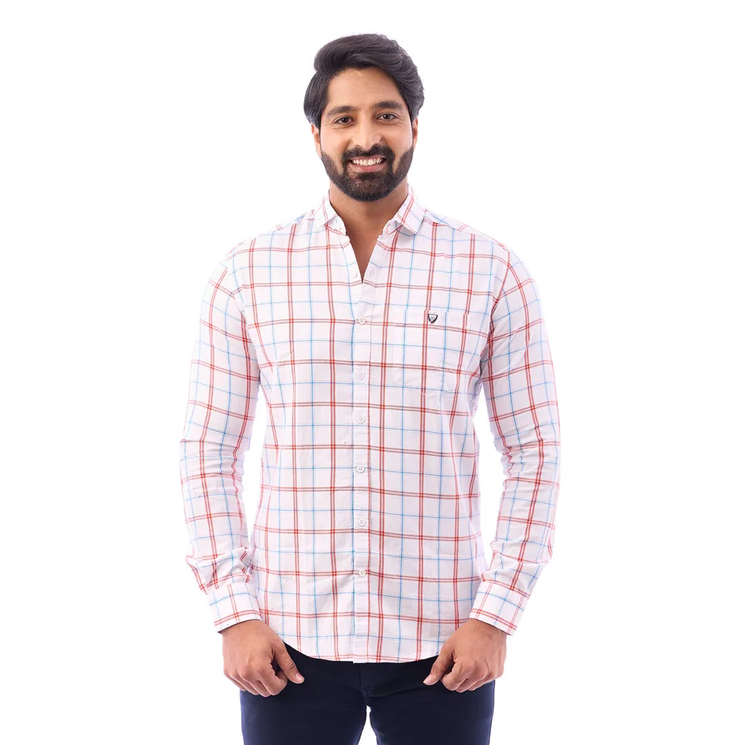 Men Black Twill Checked Shirt - 6994