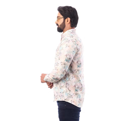 Green Oxford Printed Shirt For Men - 7182