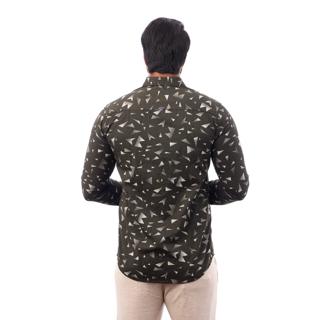 Black Laffer Printed Shirt For Men - 7445