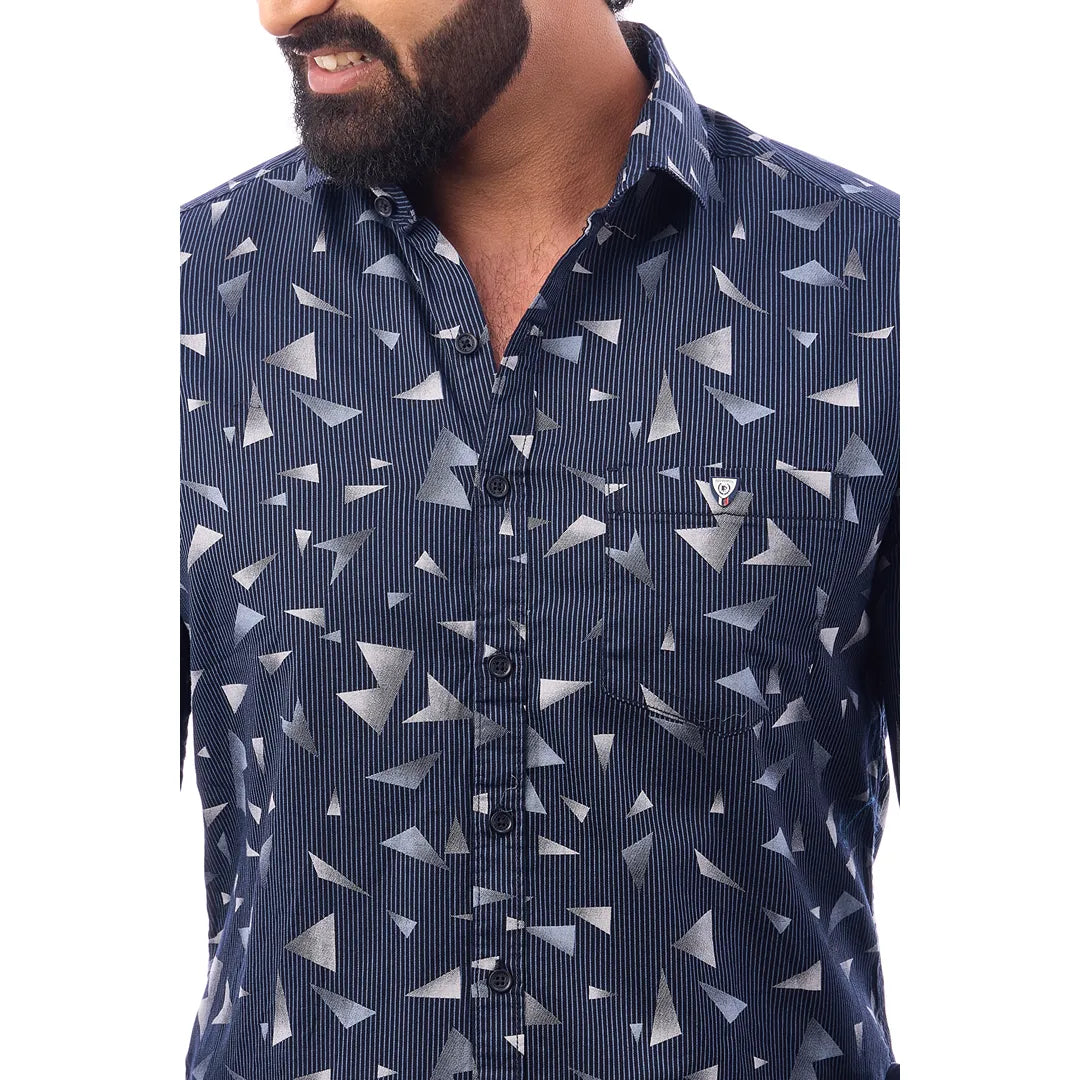 Black Laffer Printed Shirt For Men - 7445