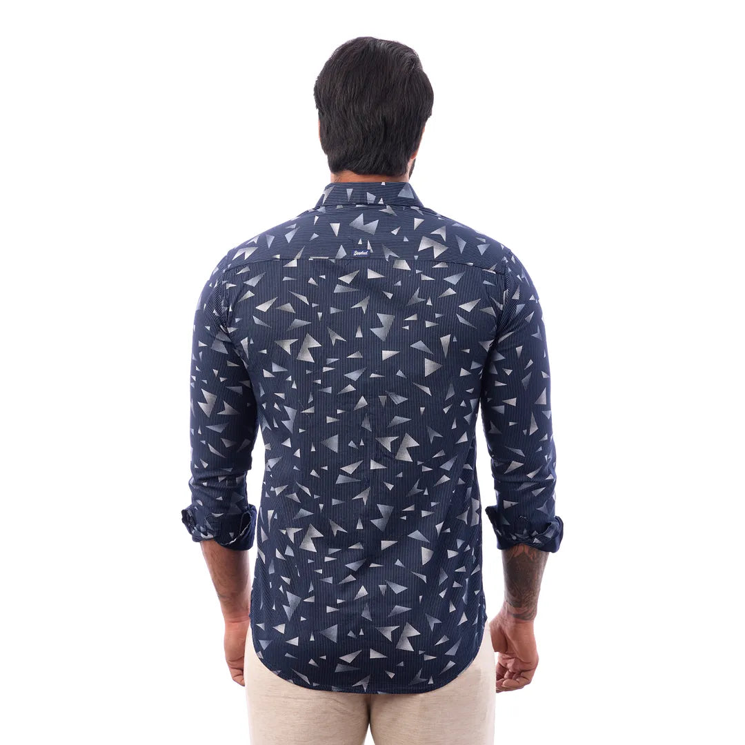 Black Laffer Printed Shirt For Men - 7445